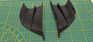 2 Alerones Universales imitacion Fibra Carbono