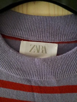 Jersey Zara Rayas Morado y Rojo