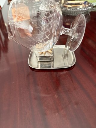 Copa de cristal con soporte flotante Calientacopas