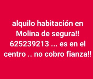 Arriendo habitación en Molina de segura 625239213