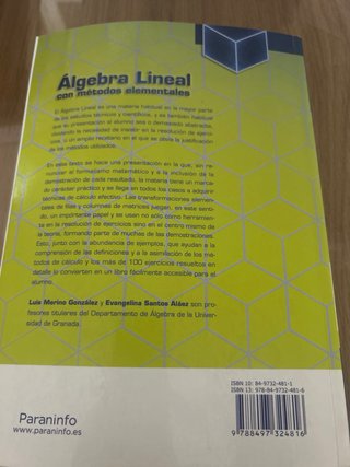 Álgebra lineal con métodos elementales