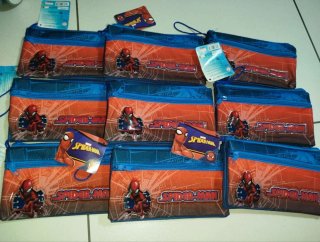 Lotto 3 astucci Spider-Man con zip