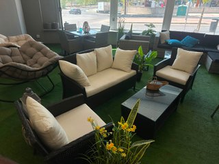 Conjunto Jardín Mesa + Sofá + 2 Sillones