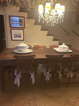 Mesa grande comedor de madera rústica