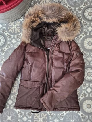 Giacca Peuterey Pelle Marrone Tg M