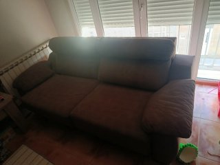 Sofá Cama Marrón Tela