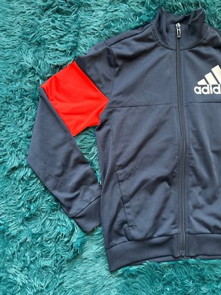 Chaqueta Adidas Retro Vintage Azul Marino y Roja