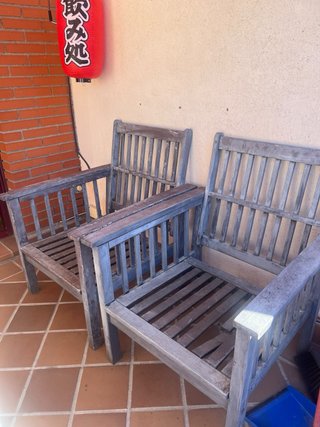 Madera exterior: sofá + 2 sillones para renovar
