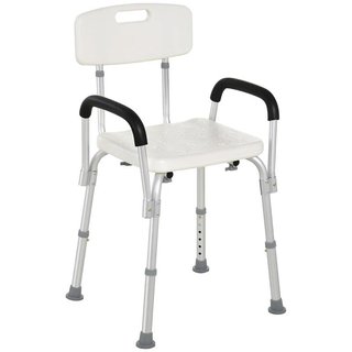 Silla Ducha Mayores Regulable con Respaldo 136kg