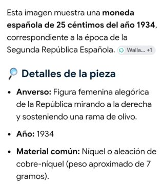 Lote 20 monedas de 25 céntimos 1934