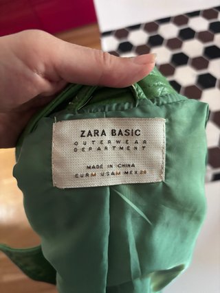 Cazadora cuero verde