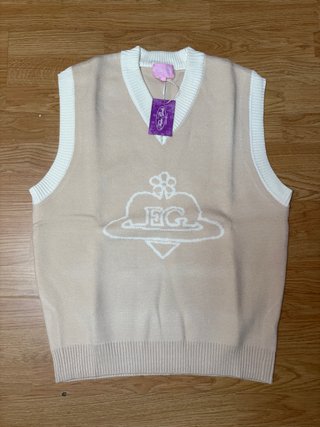 Chaleco punto Fake Gods Beige Talla XL