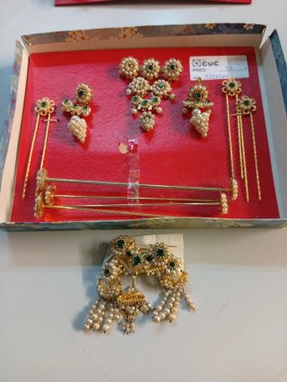 Aderezo fallero oro y perlas