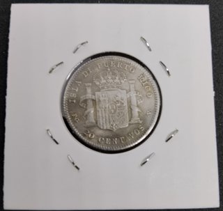 🇵🇷 ALFONSO XIII 1895 20 CENTAVOS ISLA DE P. RICO
