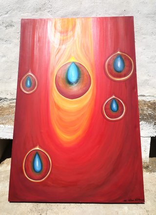 Dipinto acrilico artista locale