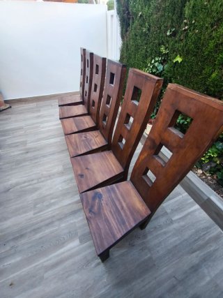 Conjunto 6 Sillas Comedor Madera