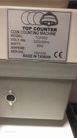 Contadora de monedas con tolva grande