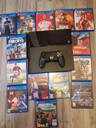 Pacchetto PlayStation 4 + Controller + 14 Giochi