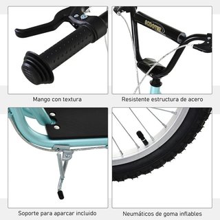 Patinete Infantil 2 Ruedas Doble Freno 100kg Azul