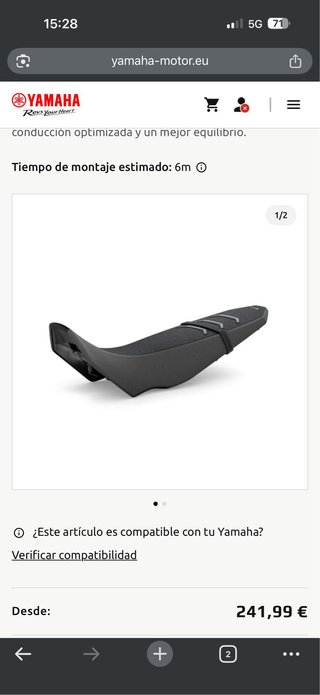 Asiento Yamaha Teneré 25-26