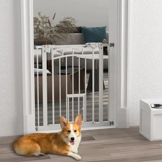 Barrera Perros 74-80cm Doble Bloqueo Blanca