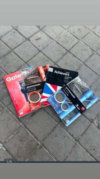 Pack de libros de francés y inglés