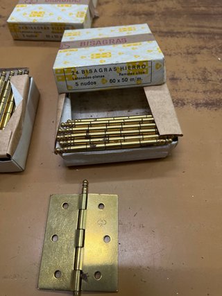 Lote 2 Cajas Bisagras Latonadas 60x50mm