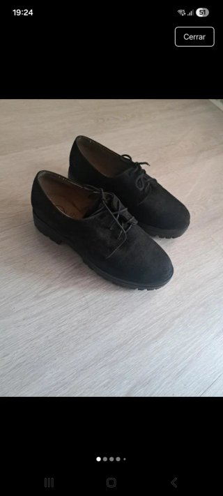 Zapatos Blucher/Oxford Negros Talla 39 - Kylie
