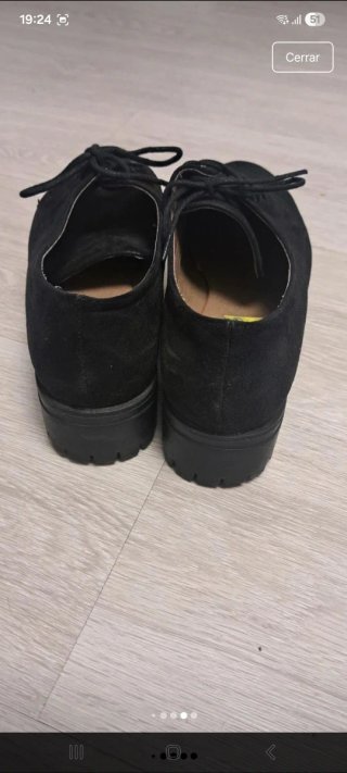 Zapatos Blucher/Oxford Negros Talla 39 - Kylie