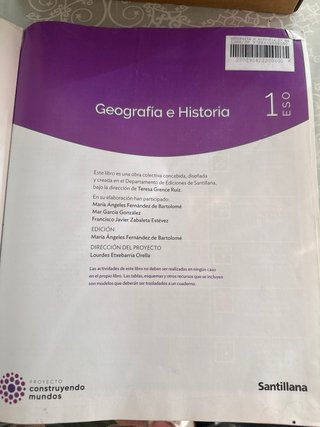Geografía e Historia 1 ESO : Proyecto construye...