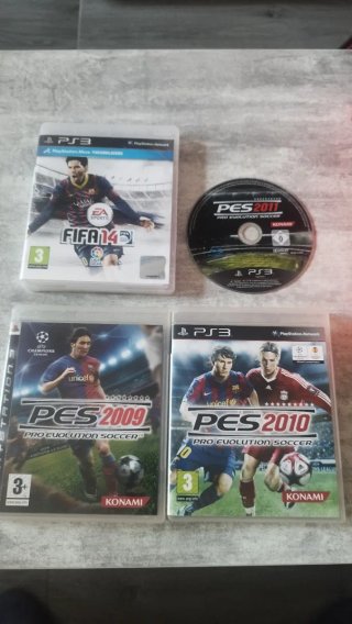 Lote 4 juegos PS3: FIFA 14, PES 2009, 2010, 2011