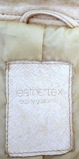 Cazadora cuero beige Leathertex