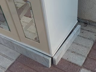 Mueble de baño con lavabo de mármol + espejo