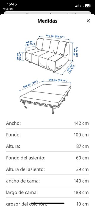Sofá Cama Ikea Tela Diseño Geométrico