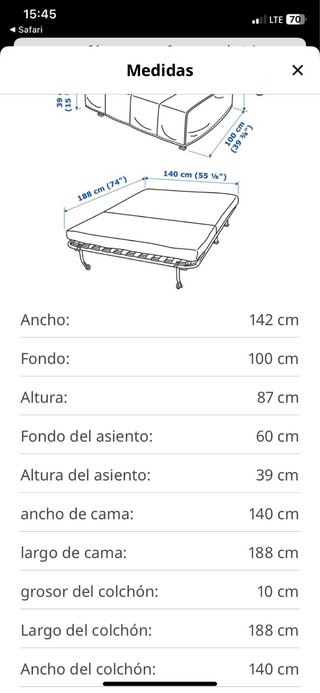 Sofá Cama Ikea Tela Diseño Geométrico