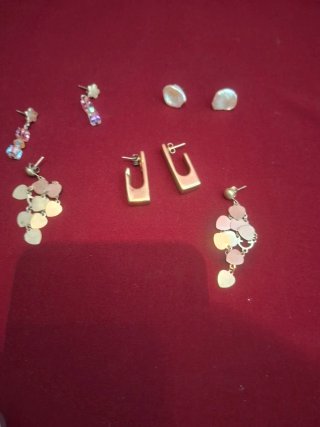 Pendientes de plata y rosa de plata