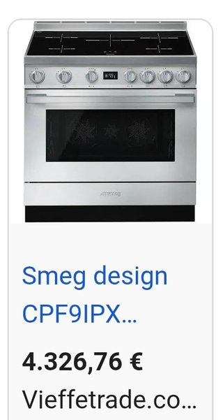Cocina Smeg 90cm Horno/Inducción