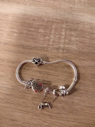 Pulsera Pandora Plata 925 Infinito Corazón Gato