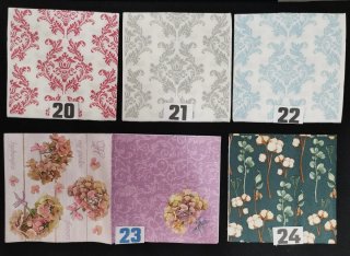 12 servilletas de papel con diseño floral