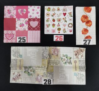 12 servilletas de papel con diseño floral