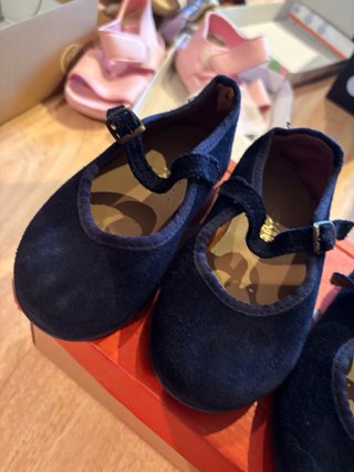 Bailarinas terciopelo azul
