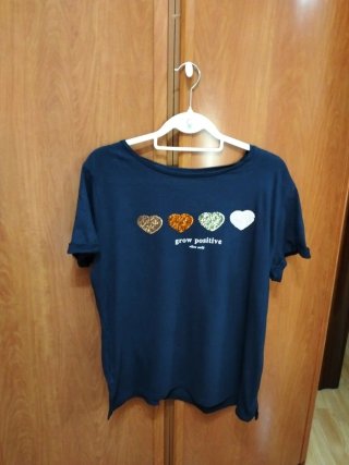 Camiseta manga corta de Springfield, talla L