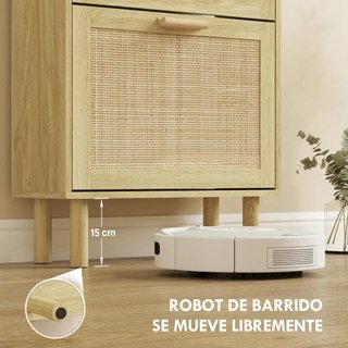 Zapatero Bohemio 2 Cajones 12 Pares 110cm Roble
