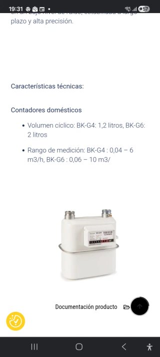Contador de gas kromschoeder BK-G4