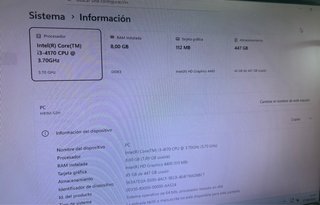 Ordenador Unyka i3 8GB RAM 480GB SSD W11 Pro