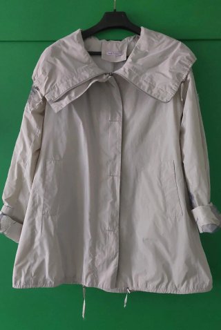 Parka Ligera Oversize Gris Claro Talla M