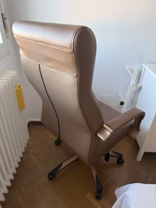 Silla de oficina/estudio piel beige/marrón