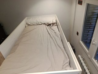 Cama tren con 2 colchones