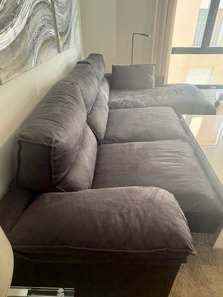 Sofá modular chaise longue gris