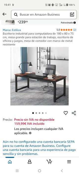 Escritorio Estiliza Industrial Madera Metal